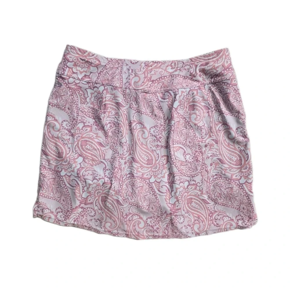 Golf Women's  Skort L Pink Paisley  Pockets Athletic